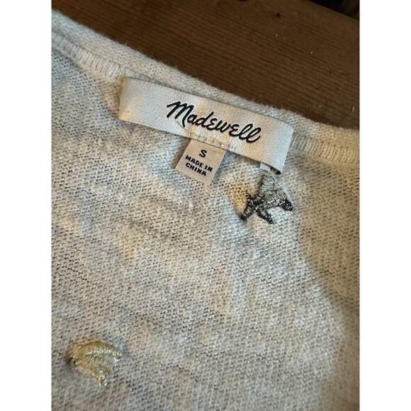 MADEWELL Fresca Sweater Tank Womens Sz S Fruit Embroidered Strawberry Pineapple - Picture 7 of 14